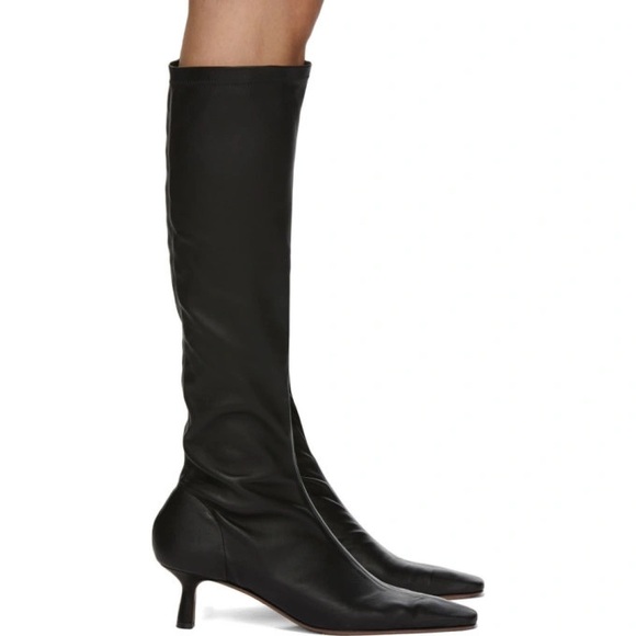 Neous Cynis Boots in Black Stretch Lambskin Leather Size 35.5 - Picture 1 of 7